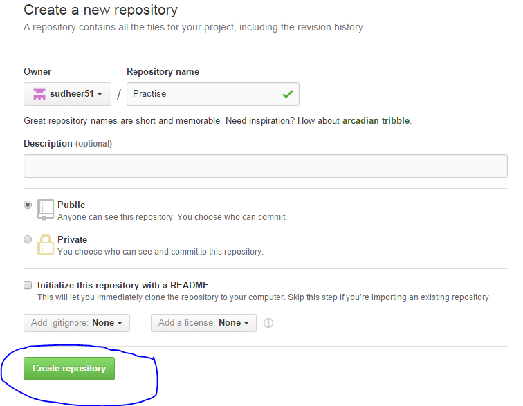 Github Pushing the Code from Local Repository to Global Repository