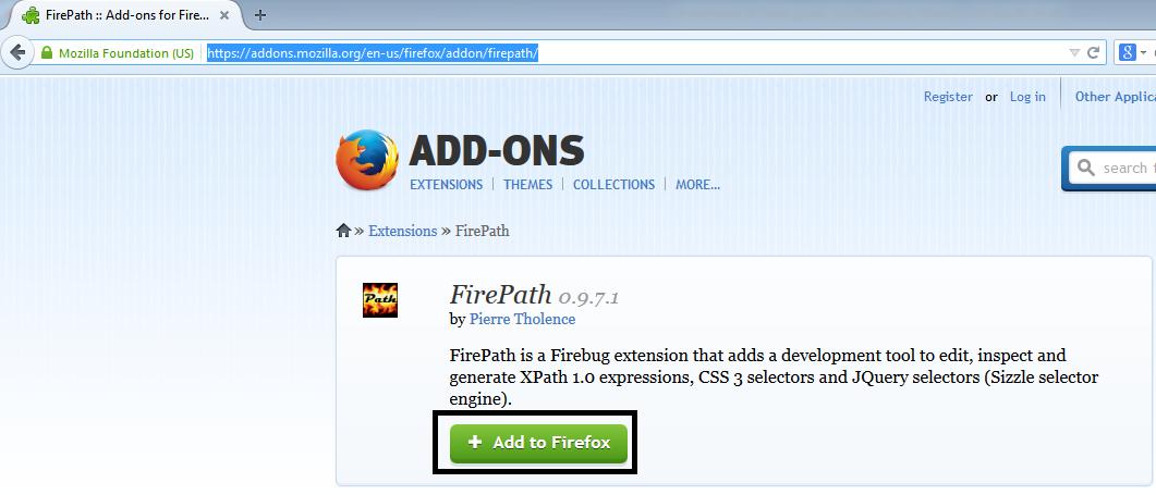 Mozilla Firefox Plugins Firebug Firepath Selenium WebDriver