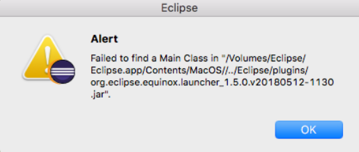 install eclipse on mac installation failed with an error