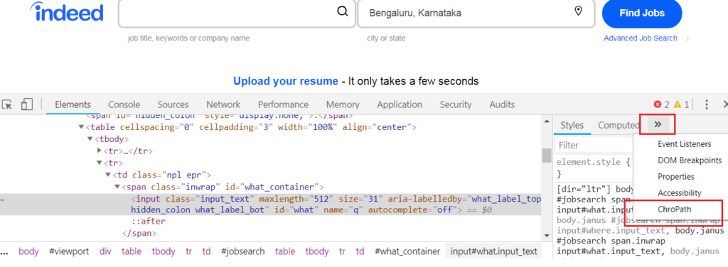 Xpath Helper,ChroPath Plugins,Javascript Console for Chrome Browser ...